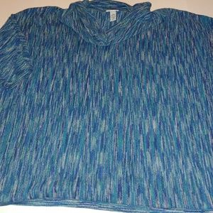 Cowl neck s/s sweater